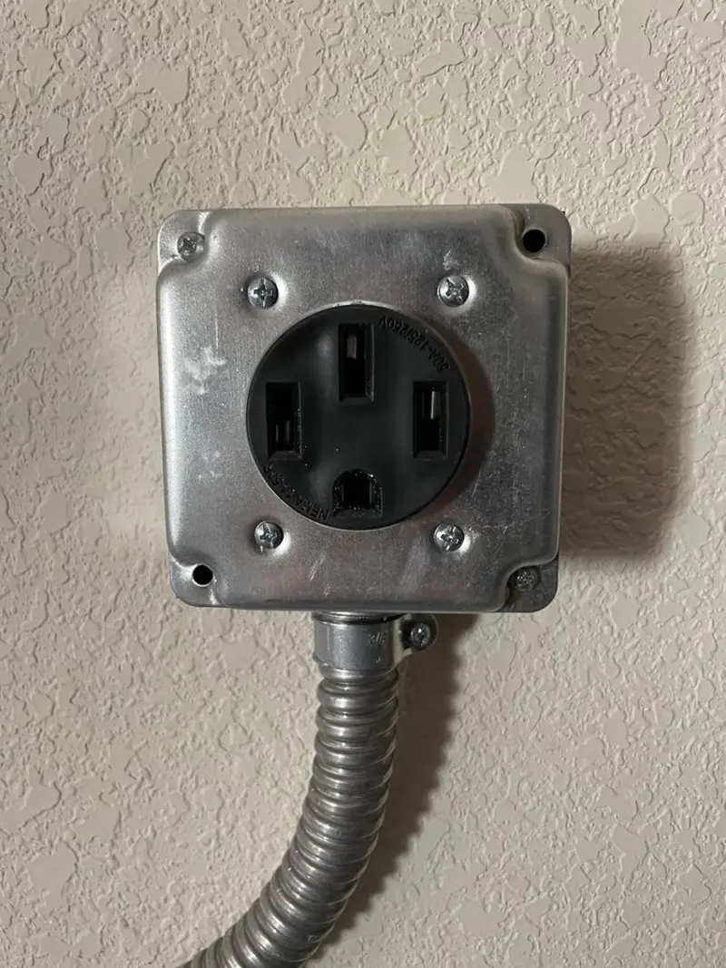 NEMA 14-50 outlet installed for Electrical Panel Upgrade in Whittier